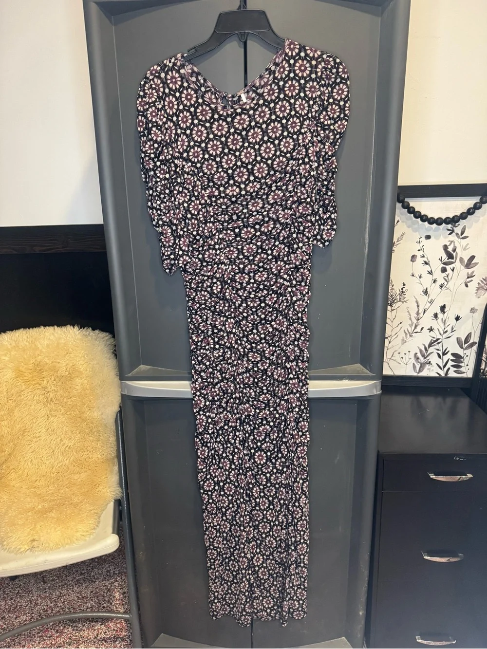 Free People Briella Ruched Midi Dress
